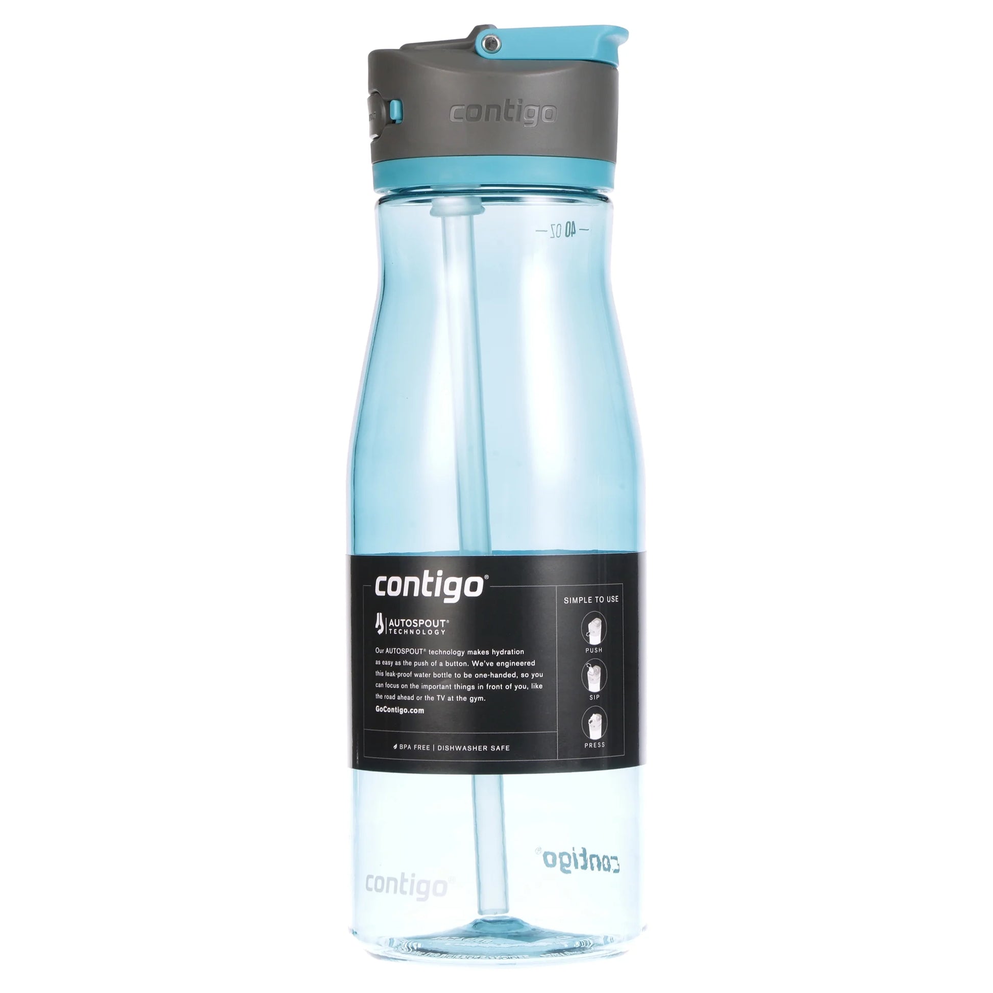 Ashland 2.0 Tritan Water Bottle with AUTOSPOUT Lid, 40 Ounce, Juniper