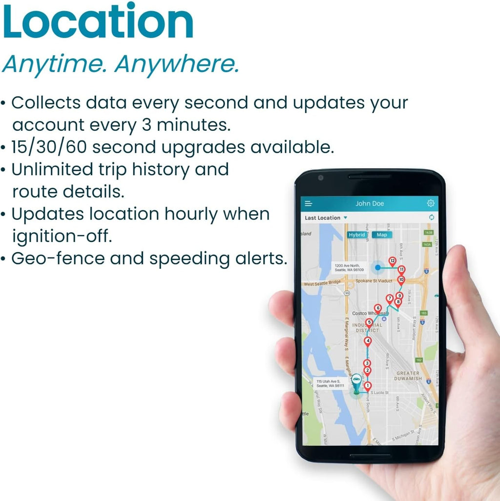 - GPS Tracker for Vehicles, [No Monthly Fee], 4G LTE, Vehicle Location, Trip History, Driving Alerts, Geofence, Fuel Economy, OBD Fault Codes, Usa-Developed, Family or Fleets