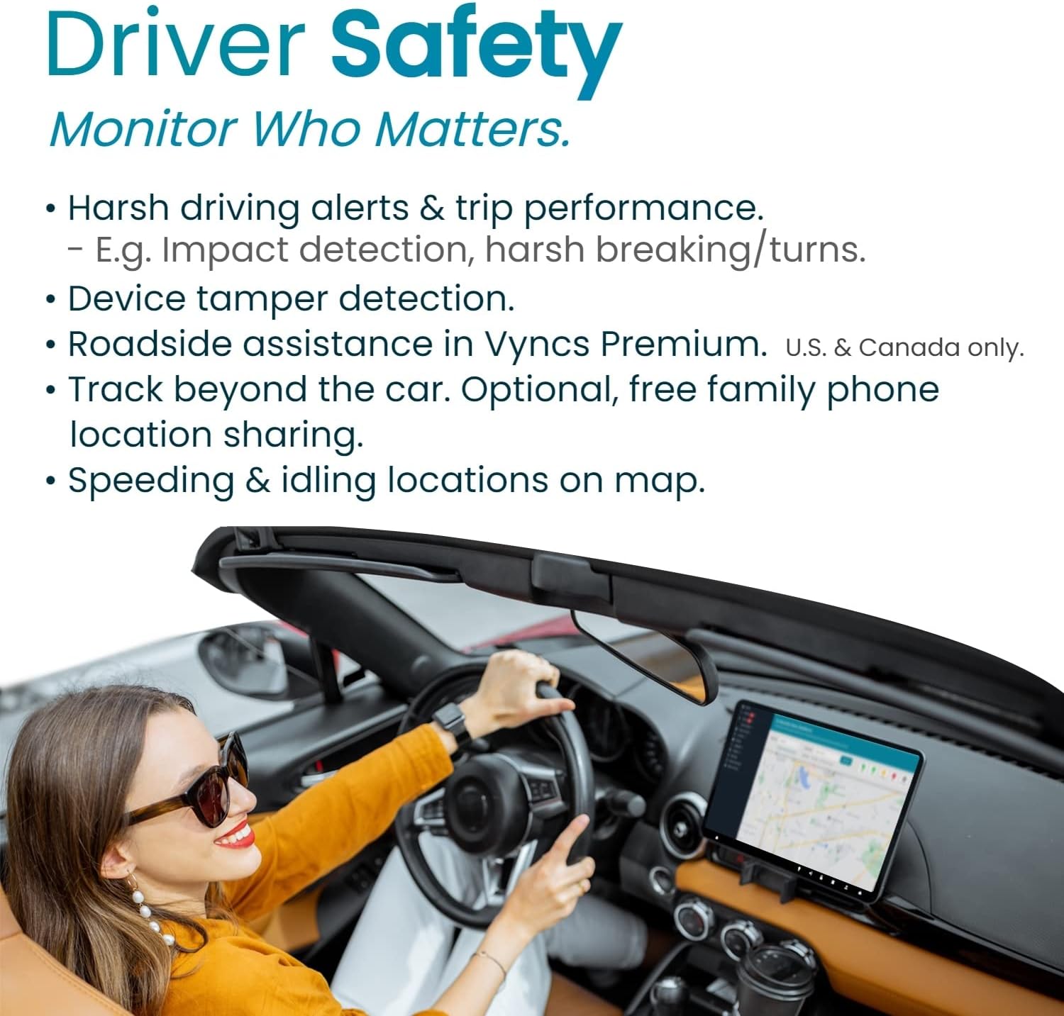 - GPS Tracker for Vehicles, [No Monthly Fee], 4G LTE, Vehicle Location, Trip History, Driving Alerts, Geofence, Fuel Economy, OBD Fault Codes, Usa-Developed, Family or Fleets