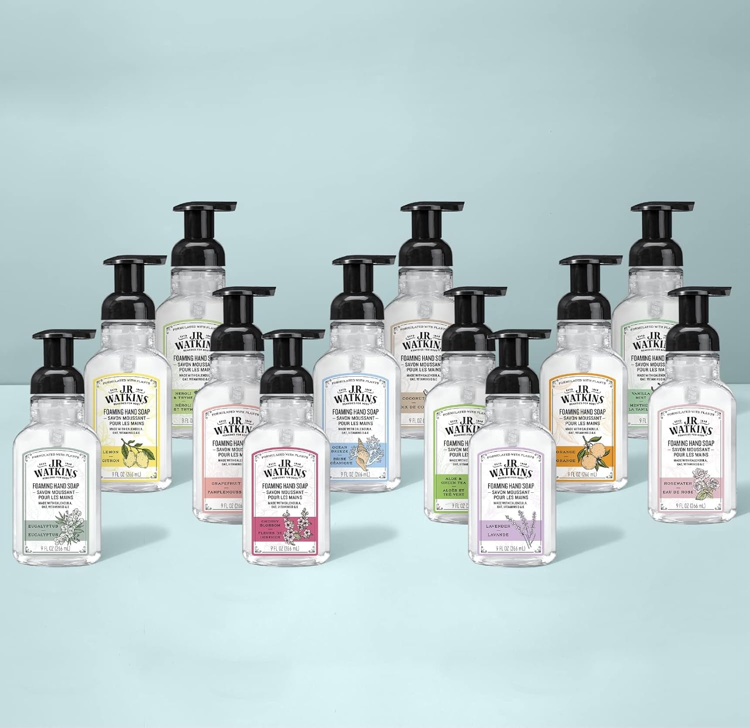 Foaming Hand Soap with Pump Dispenser, Moisturizing Foam Hand Wash, All Natural, Alcohol-Free, Cruelty-Free, USA Made, Lemon, 9 Fl Oz, 3 Pack