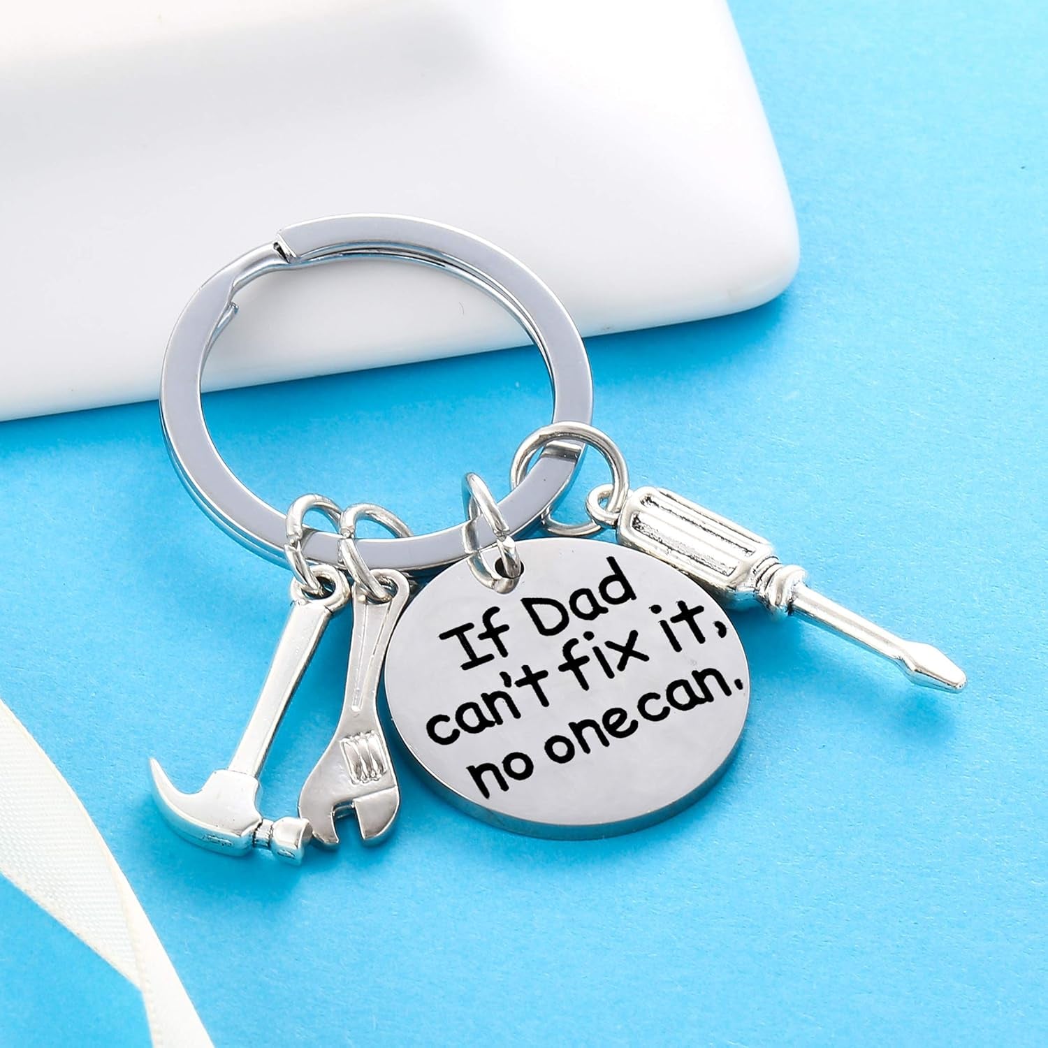 Dad Keychain - Gifts from Son, Daughter - Christmas & Father'S Day Gift - Keyring for Dad, Papa, Daddy